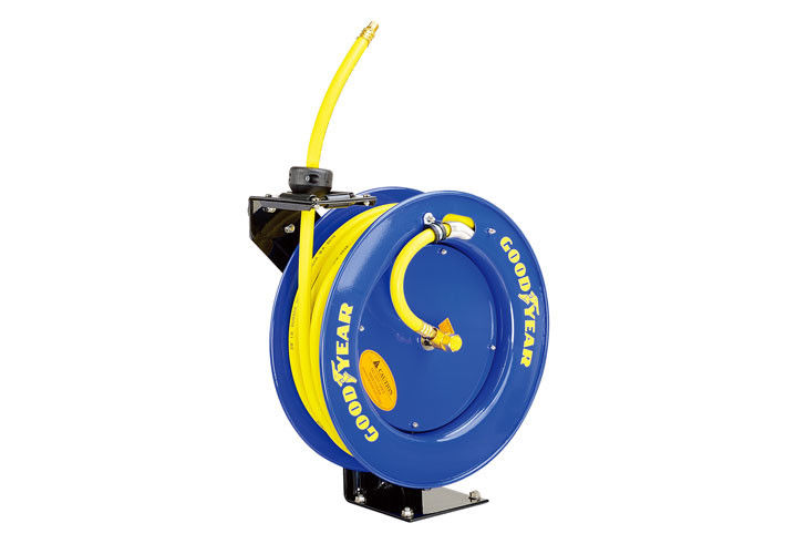 Goodyear Multi-Purpose Steel Wall and Floor Mount Hose Reel Holds 200-Feet of 3/8-Inch Hose